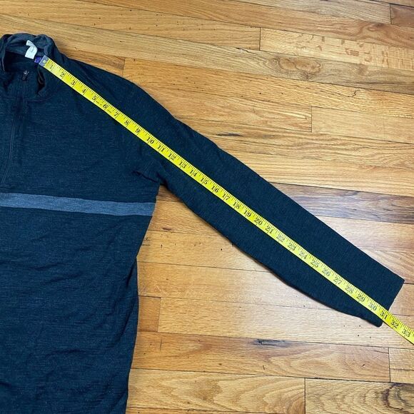 Ibex Men’s 1/4 Zip Merino Wool Sweater Gray Size Large - Picture 5 of 11